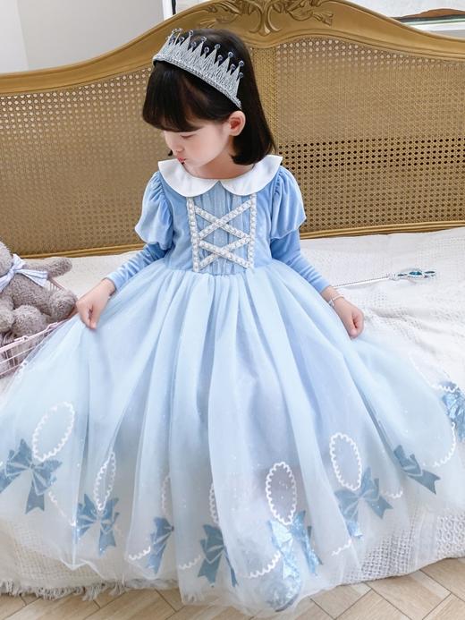 【冰雪奇缘爱莎公主裙】春秋新款，女童爱沙长裙，儿童洋气裙子纱裙连衣裙lish 商品图2