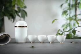 官帽快客杯套装°白色&深蓝色