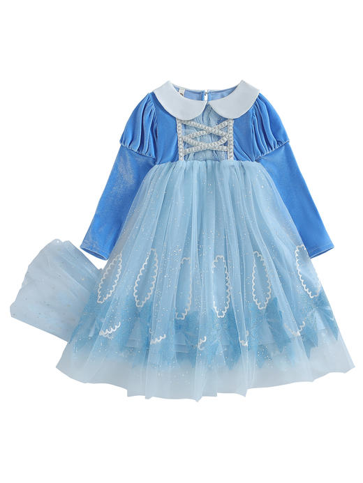 【冰雪奇缘爱莎公主裙】春秋新款，女童爱沙长裙，儿童洋气裙子纱裙连衣裙lish 商品图4