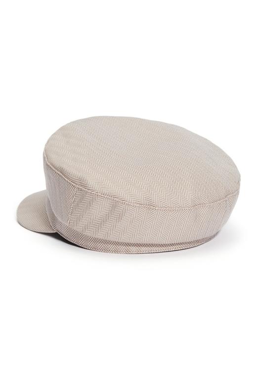 SUMMER & SAGE 米色人字纹报童帽 7787 商品图1