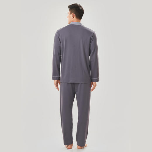 都市丽人都市锋尚好睡好眠男士睡衣暖感无尘棉棉质薄款长袖长裤类家居服套装FH30C4 商品图2