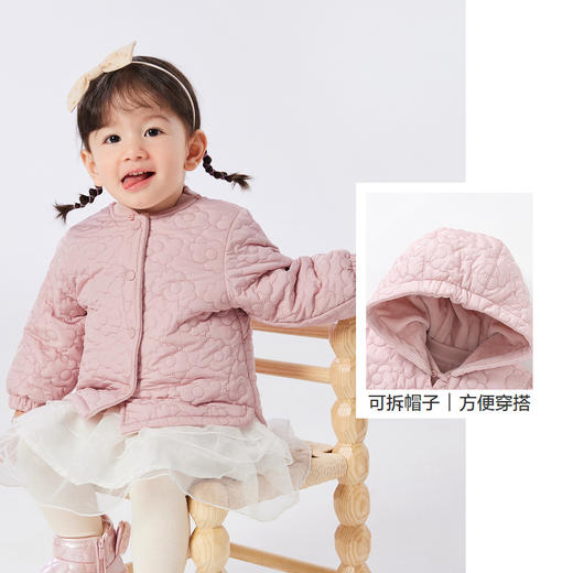 巴拉巴拉儿童棉服新款婴儿棉袄冬装保暖女童棉衣保暖甜美法式 商品图3