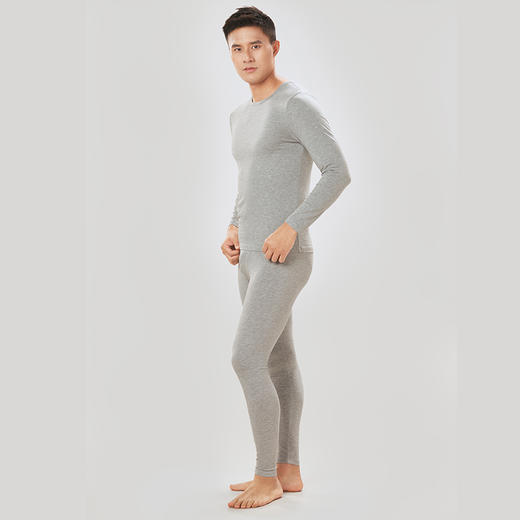 都市丽人都市锋尚轻暖保暖内衣男5至15度适穿超薄RC5050棉质保暖衣薄款套装秋衣秋裤新年本命年红品FW3AA1 商品图1