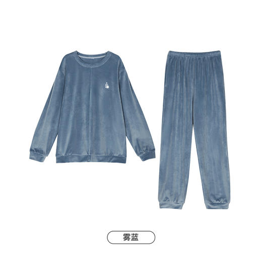 都市丽人都市锋尚舒适外出男士睡衣海岛绒厚款长袖长裤类家居服套装FH30B7 商品图5