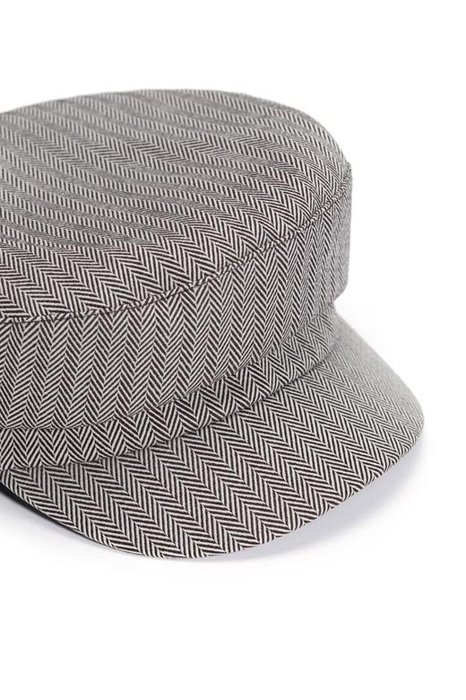 SUMMER & SAGE 深灰色人字纹报童帽 7789 商品图3