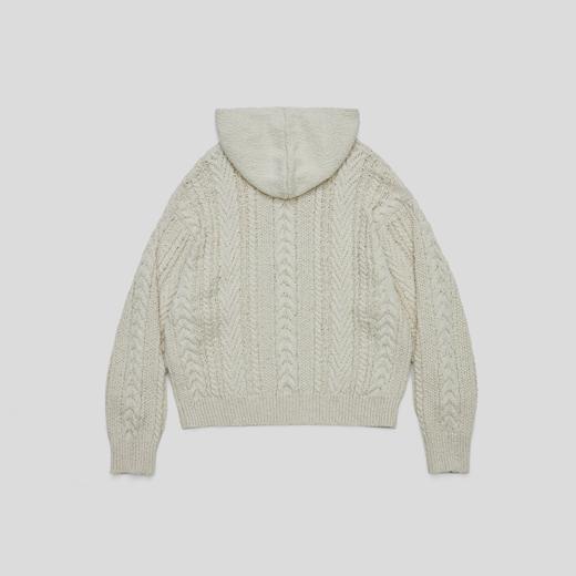 GOODBAI 916 logo刺绣麻花连帽毛衣外套 商品图5