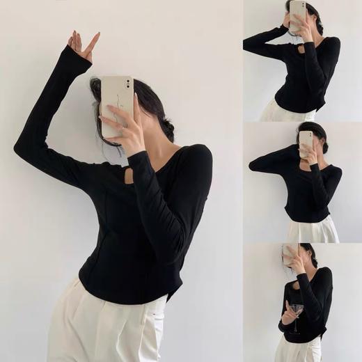 【59.9元两件 秋冬百搭】轻氧蛋白绒上衣丨鱼骨线修身显瘦 外穿内搭设计感长袖T恤 商品图1