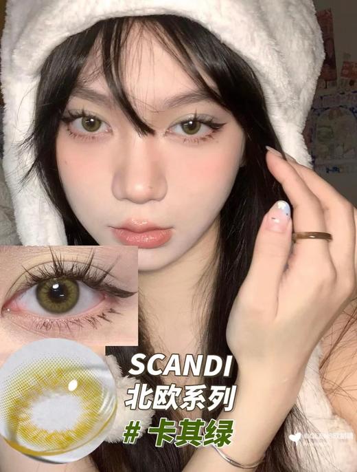 Olens日抛·Scandi系列 榛木棕&冰岛灰&卡其绿 14.2mm白狮参考着色中小直径 日抛 商品图4