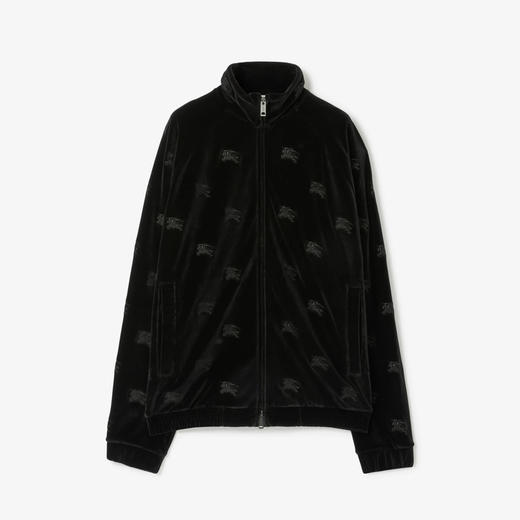 BURBERRY 巴宝莉 男士马术骑士徽标天鹅绒运动外套 黑色 8069998 A1189 商品图0
