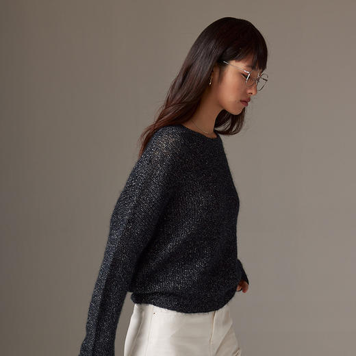 7756  IN AND ON 高定羊毛亮丝毛衣7756 商品图1