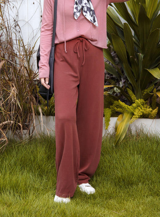 高腰抽绳直筒裤（特价商品不退不换） 商品图1