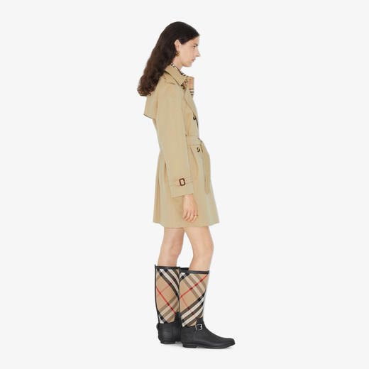 BURBERRY 巴宝莉 女士棉质嘎巴甸 Trench 风衣 卡其色 8072681 A1366 商品图2
