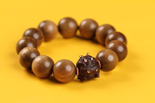 JSNM0045°老料金丝楠木+紫檀小河马手串 商品图3