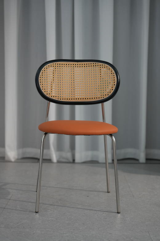 【🔥餐椅推荐】A2352手工藤编金属餐椅 商品图1