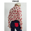 VIMAGE纬漫纪个性时尚印花宽松舒适系带雪纺上衣衬衫V1409005D 商品缩略图4