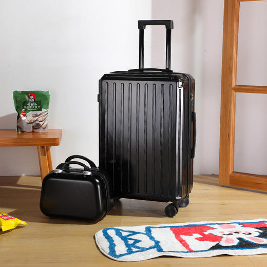 【千摔百砸都不烂？！结实耐用 便捷出行】多功能行李箱拉杆箱 女高颜值带杯架万向轮旅行箱 商品图4