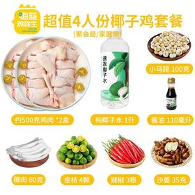 【春节不打烊】海蓝鸡鲜生(拍1发8）2~4人份超值椰子鸡豪华火锅套餐 顺丰包邮