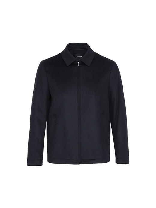 callisto藏青羊绒毛混纺行政夹克 FRFEJ010H 商品图3