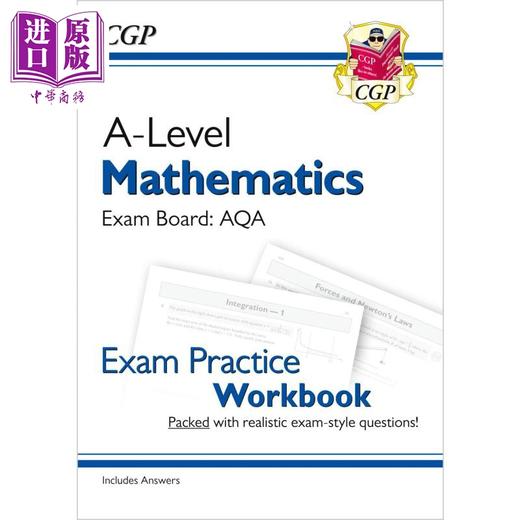 【中商原版】英国CGP A-Level Maths AQA Exam Practice Workbook (includes Answers) 商品图0