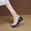 时尚简约，厚底粗跟后拉链短靴YS-ZA2638 商品缩略图7