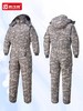 连体工作服男加厚棉服冬季防泼水连体工装钓鱼冷库仓库防寒工服 商品缩略图0