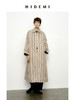 HIDEMI 极简廓形伞状色织条纹艺术感长款风衣 商品缩略图12