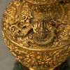 清 铜鎏金盘龙花卉纹花瓶摆件（一对） 商品缩略图2