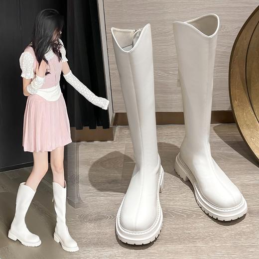 ZHR长筒靴女2023秋季新款简约风气质长筒靴舒适百搭不过膝骑士靴 商品图4