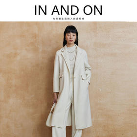 IN AND ON 100%绵羊毛高阶色单扣双面呢大衣20568