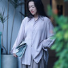 香芋紫灰色真丝衬衫late bloomer 商品缩略图2