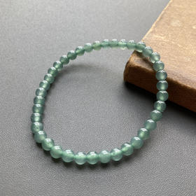 冰种晴水翡翠珠串手钏