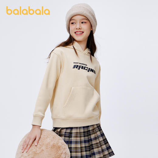 巴拉巴拉儿童童装男童卫衣新款冬装中大童连帽上衣女童加绒潮 商品图2