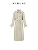 HIDEMI 【赵露思同款】翻领极简设计感双排扣长款风衣 杏仁色/夜空蓝 商品缩略图14