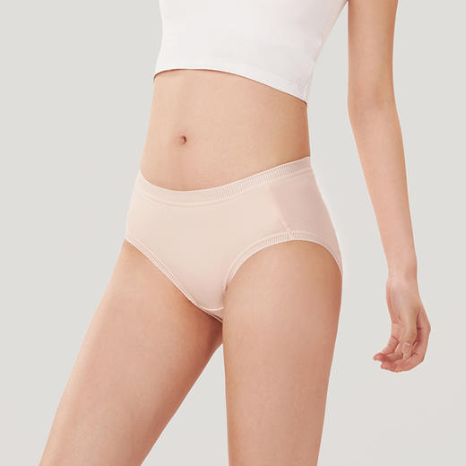 都市丽人基础系列棉质中腰平角女士内裤新年本命年红品LK35F6 商品图2