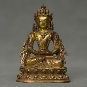 清 铜鎏金无量寿佛