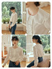 OLrain欧芮儿娃娃领蕾丝雪纺衫女初秋2023新款宽松法式泡泡袖小衫 商品缩略图1