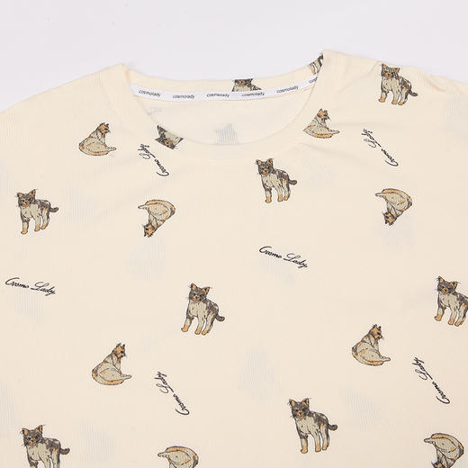 都市丽人好睡好眠女士睡衣针织罗纹棉质薄款长袖长裤类家居服套装LH32K2 商品图4