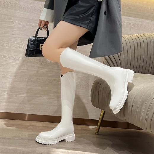 ZHR长筒靴女2023秋季新款简约风气质长筒靴舒适百搭不过膝骑士靴 商品图7