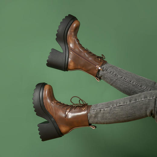 时尚个性，厚底防水台高跟绑带短靴YS-CA2963 商品图7