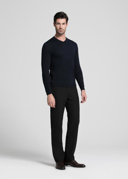 【羊毛衫断码清 多色可选】占姆士男士商务纯色100%羊毛套头开衫羊毛衫   多色可选 商品图4