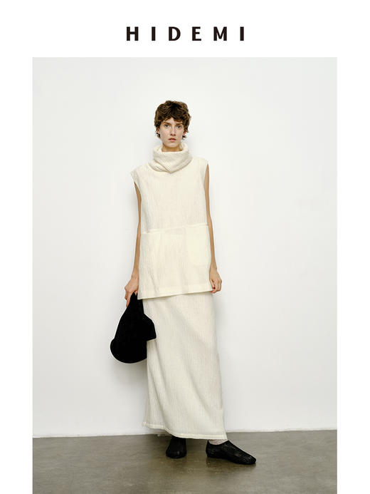 HIDEMI 艺术感强缩褶皱肌理羊毛系列三件套 商品图5