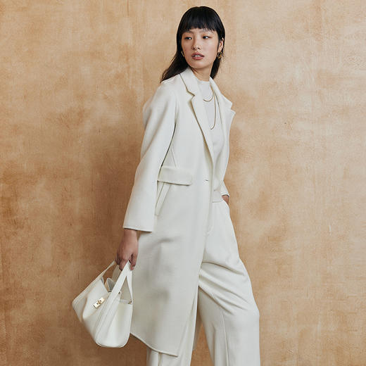 IN AND ON 100%绵羊毛高阶色单扣双面呢大衣20568 商品图3