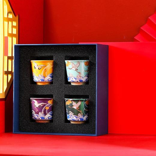 银延颈鹤望鎏银品茗杯 送礼送好友鎏金银杯 商品图2