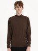 callisto咖色全绵羊毛圆领长袖毛衣 FSKNW131T BR 商品缩略图1