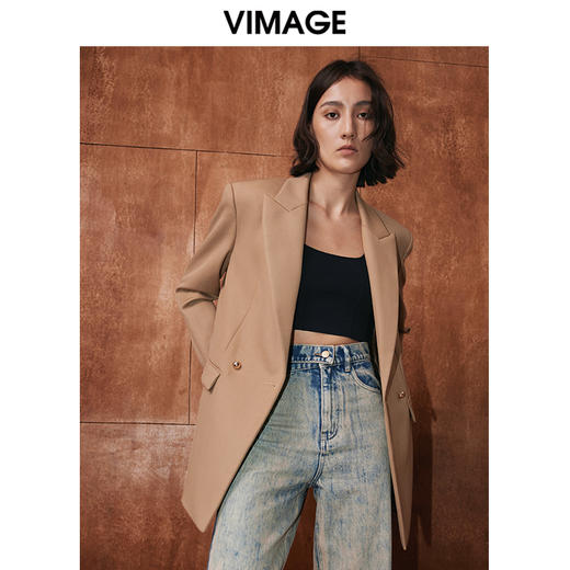 VIMAGE纬漫纪冬季新款时尚百搭显瘦干练西装外套V2003613 商品图3