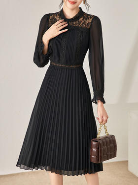 显瘦收腰，新款法式女人名媛浪漫约会遮肉连衣裙WLZD-2321101