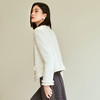 玳莎拉毛设计感小香风外套女2023年秋季新款优雅圆领收腰显瘦上衣  DC37304 商品缩略图3