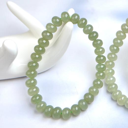 40562和田玉算盘珠6*8mm手串 商品图0