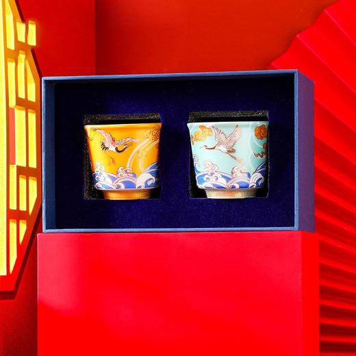 银延颈鹤望鎏银品茗杯 送礼送好友鎏金银杯 商品图3