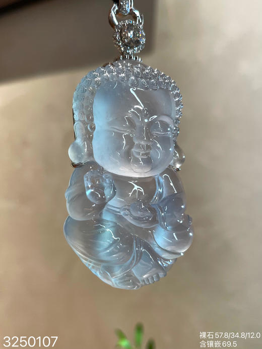 玻璃种太子佛素件【3250107】具体价格微信咨询 商品图2